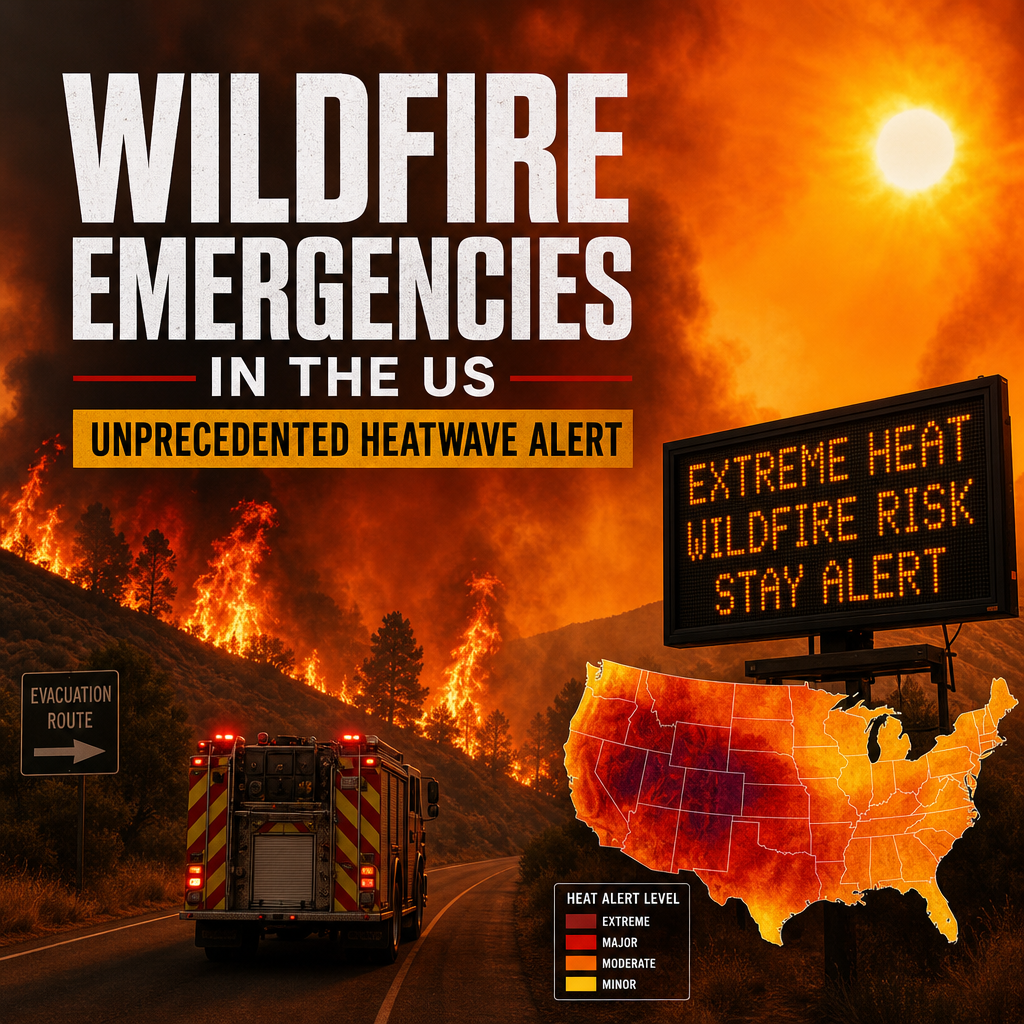 Additional Illustration of Wildfire Emergencies in the US: Unprecedented Heatwave Alert