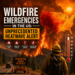 Illustration of Wildfire Emergencies in the US: Unprecedented Heatwave Alert