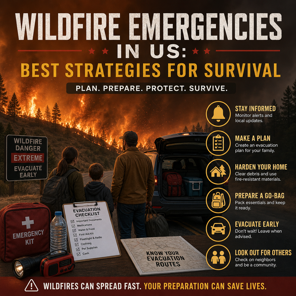 Illustration of Wildfire Emergencies in US: Best Strategies for Survival