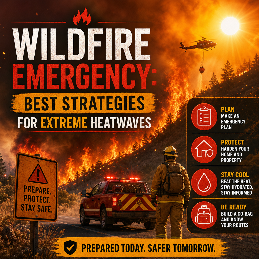 Illustration of Wildfire Emergency: Best Strategies for Extreme Heatwaves