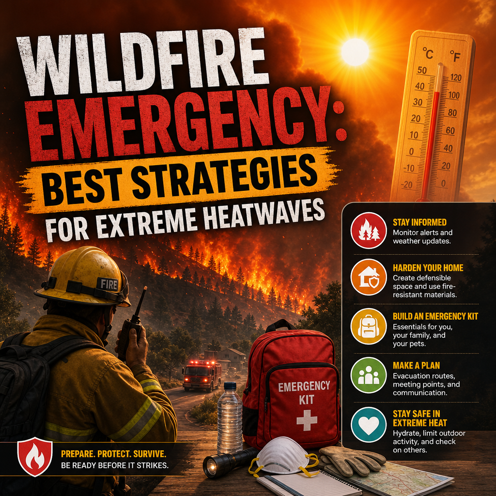 Illustration of Wildfire Emergency: Best Strategies for Extreme Heatwaves